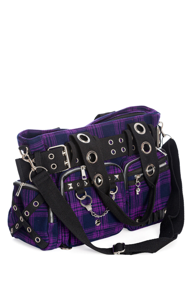 Handcuff Pocket Purple Plaid