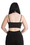 Bernia Cropped Lace Up Batwing Top