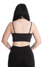 Bernia Cropped Lace Up Batwing Top