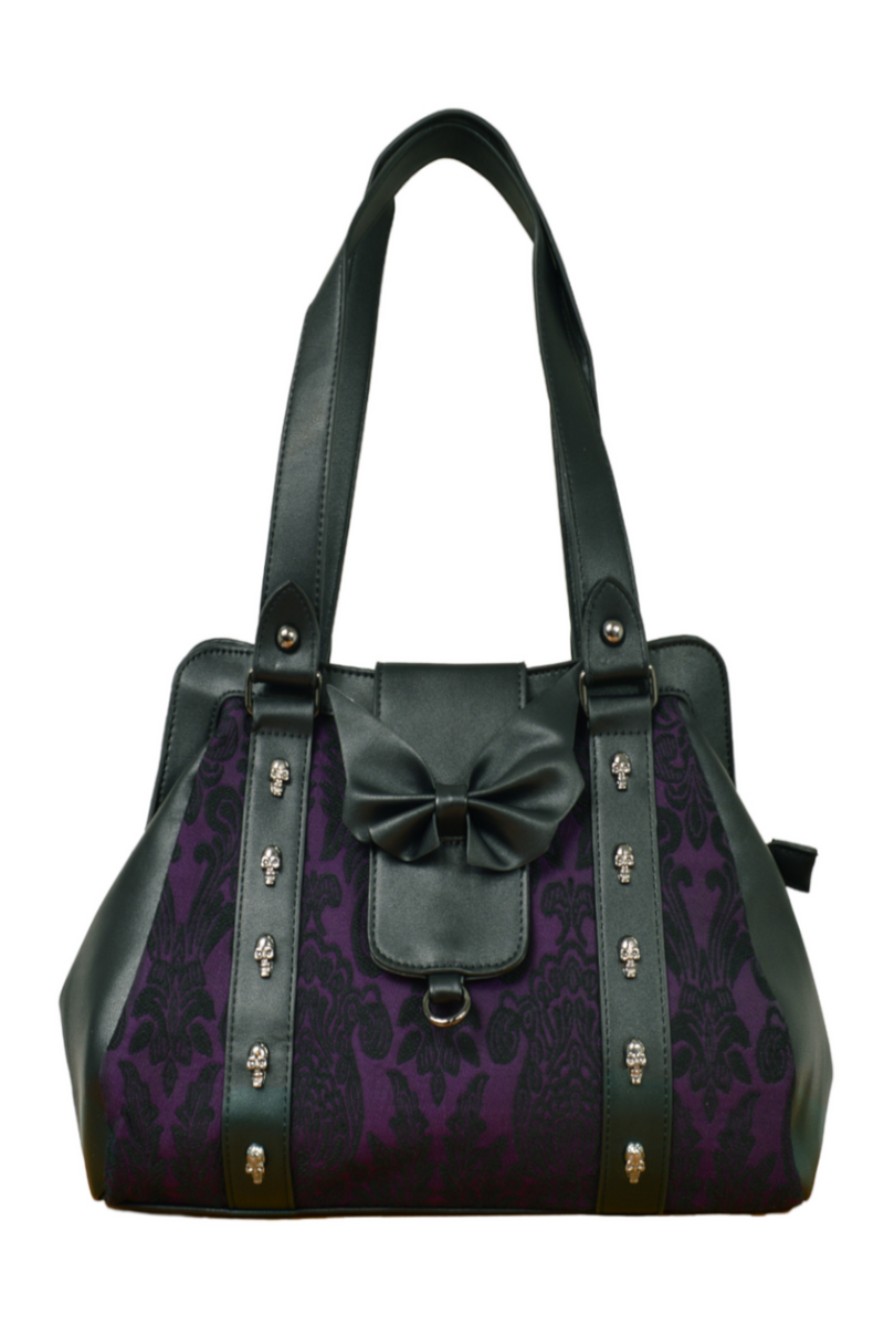 Maplesage Purple Bow Skull Bag