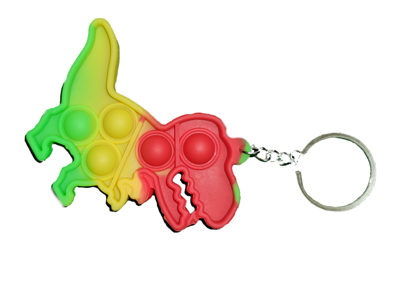 Dinosaur Fidget Popper Keychain