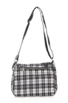 Tartan Messenger Bag (Black/White)