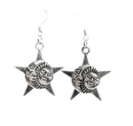 Moon & Sun on Star Earrings