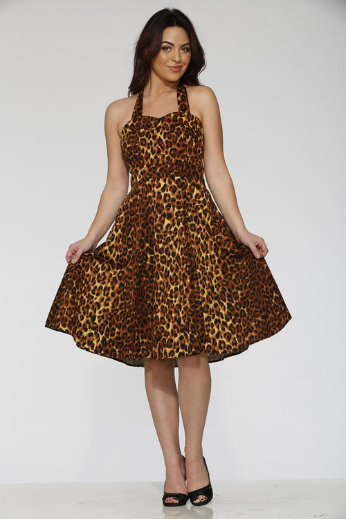Leopard Halter Dress