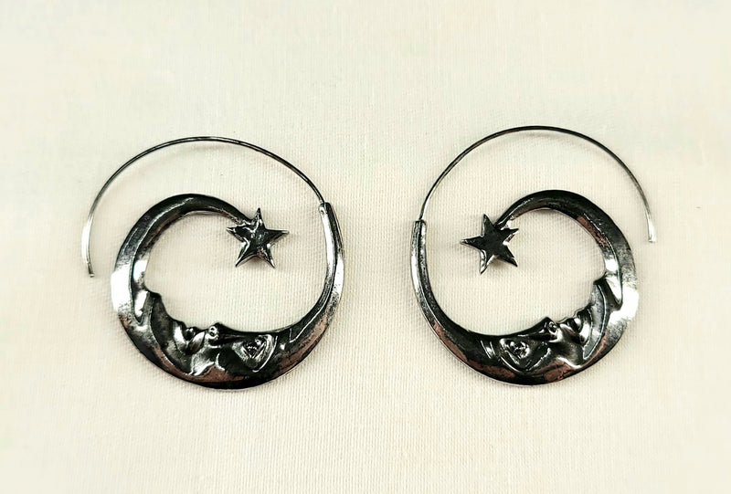 Man in the Moon with Star Earrings