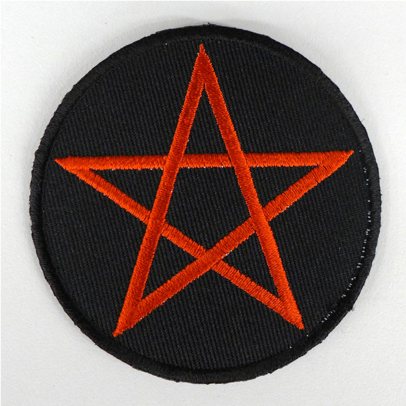 Pentagram red on black