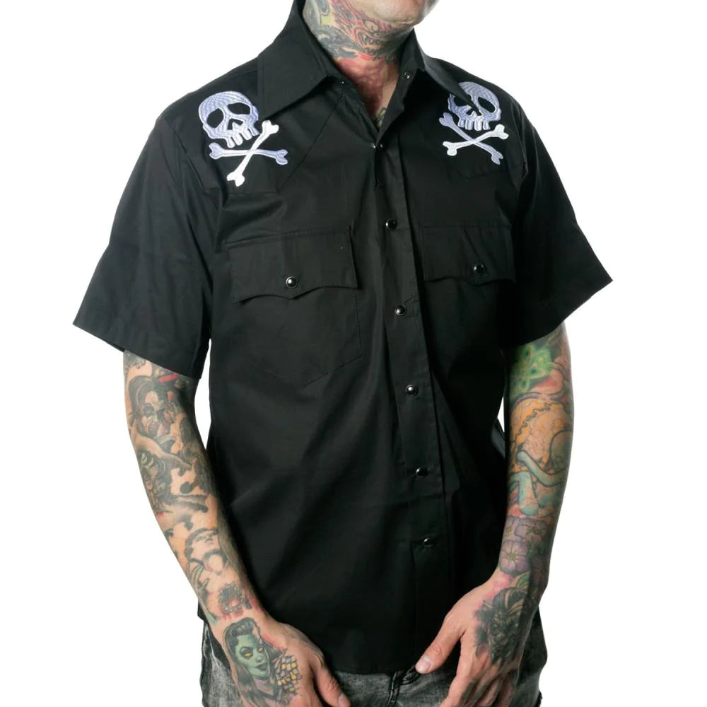 Harlock Skull & Bones Western Shirt