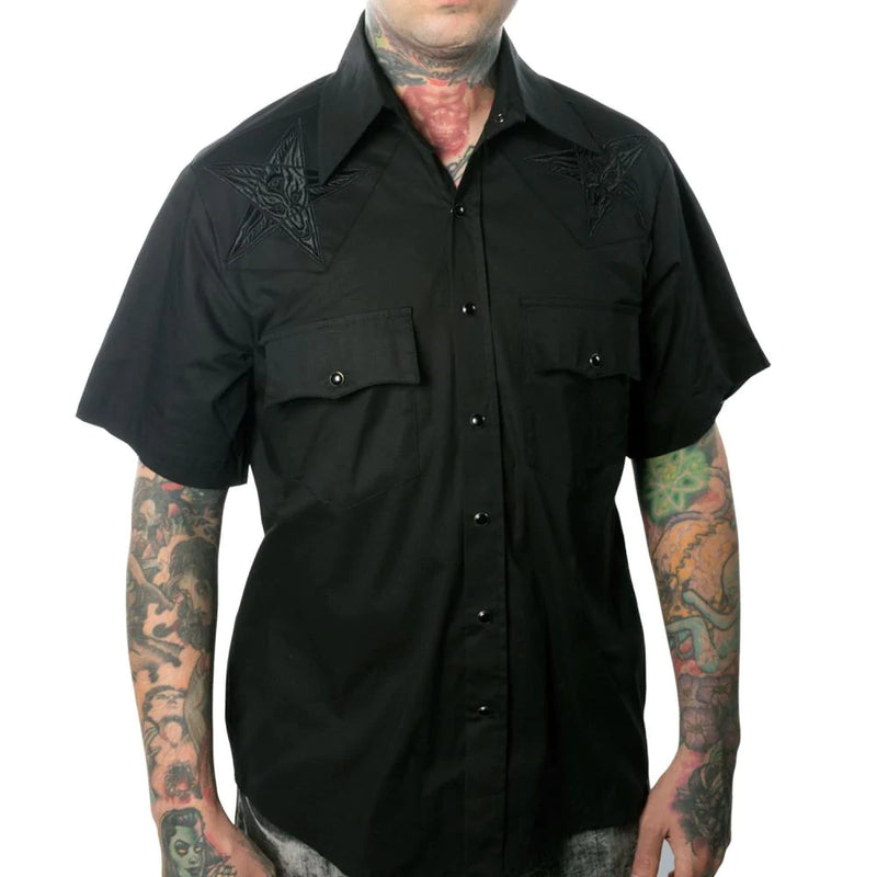 Hellbilly Pentagram Western Shirt