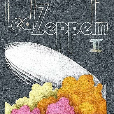 Led Zeppelin Blimp II on Blue Shirt
