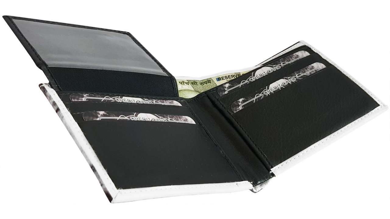 Grey Skulls Vegan Wallet