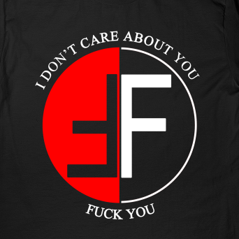 Fear I Don't Care About You Black T-Shirt