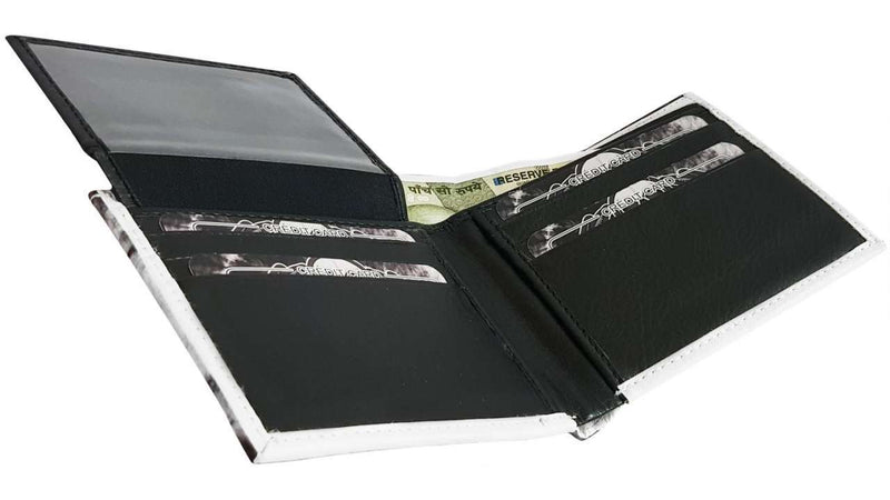 Grey Skulls Vegan Wallet
