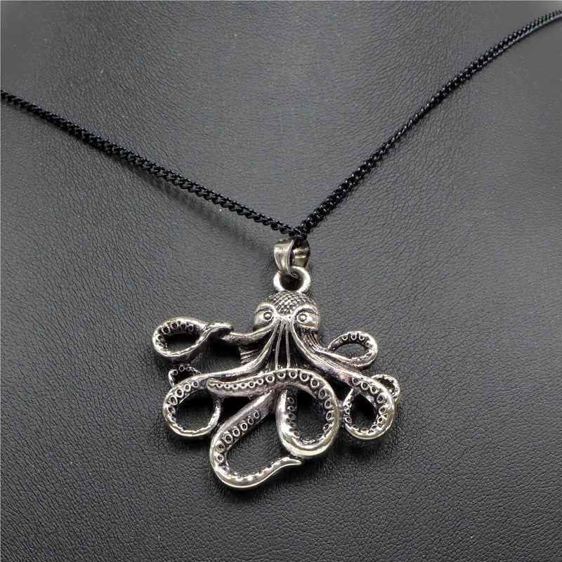Octopus Silver Flat Necklace