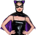 Black/Purple Bat Cosplay Cape and Mask