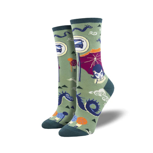 Bus Stop Women's Socks - Green