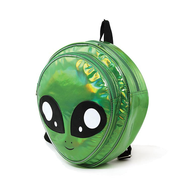 Alien Head Green Backpack