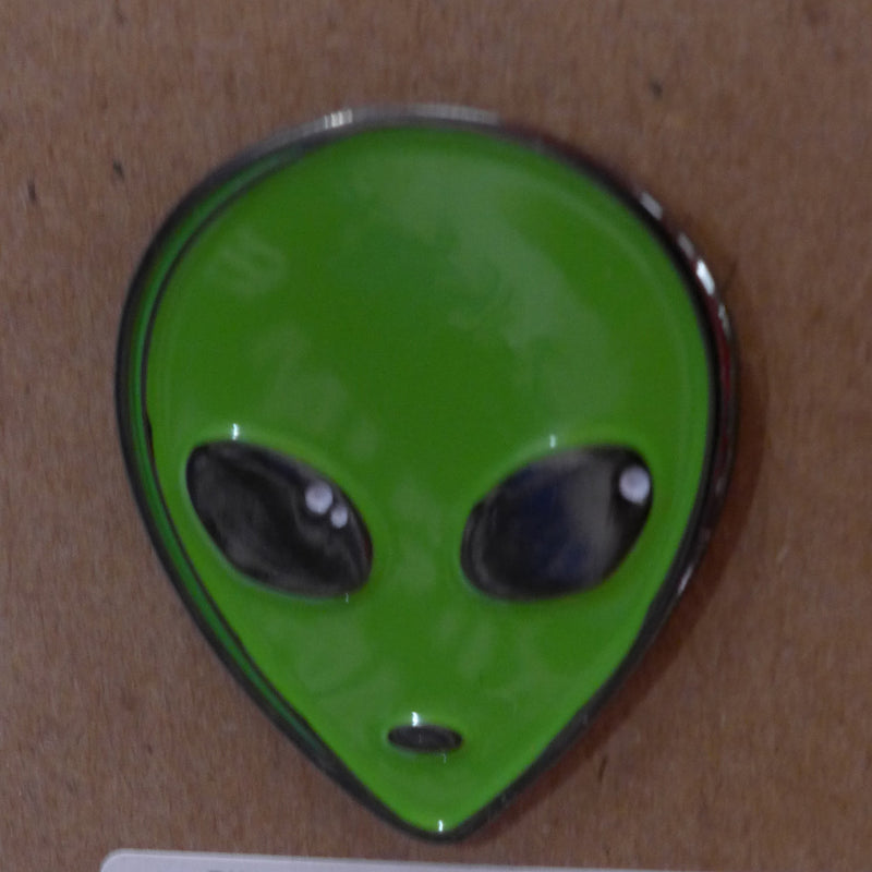Alien Head Enamel Pin