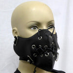 Black Mask w/tied mouth
