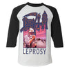 Death Leprosy Wht/Blk Raglan Shirt