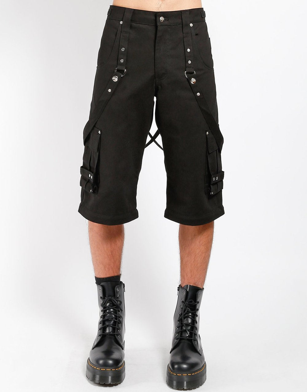 トップス P-chan Tripp Crush Zip Off Black Pant – ShirtsNThingsAZ
