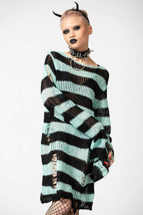 After Eight Knit Sweater-Mint S