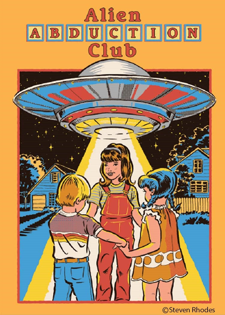 Alien Abduction Club Magnet