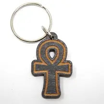 Ankh Wooden Keychain