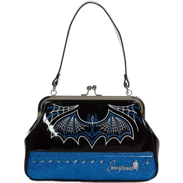 Batty Pinstripe Purse Blue