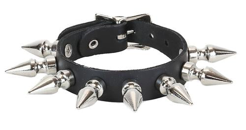 One Row Large Spike Bracelet