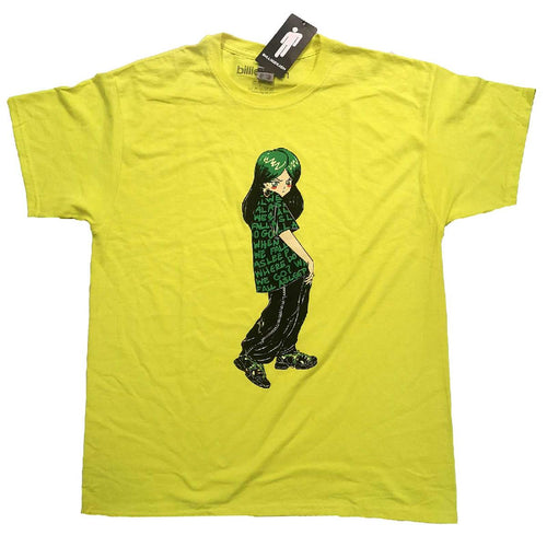 Billie Eilish Anime Green T-Shirt