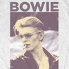 Bowie Smoking on White T-Shirt
