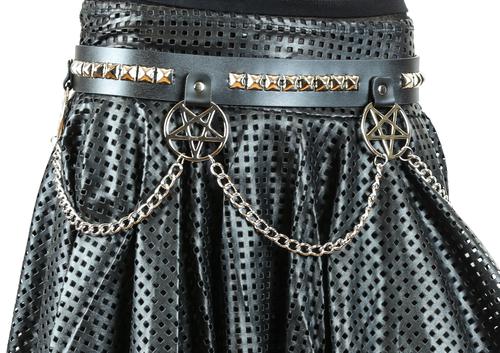 Studded Pentagram with Chain