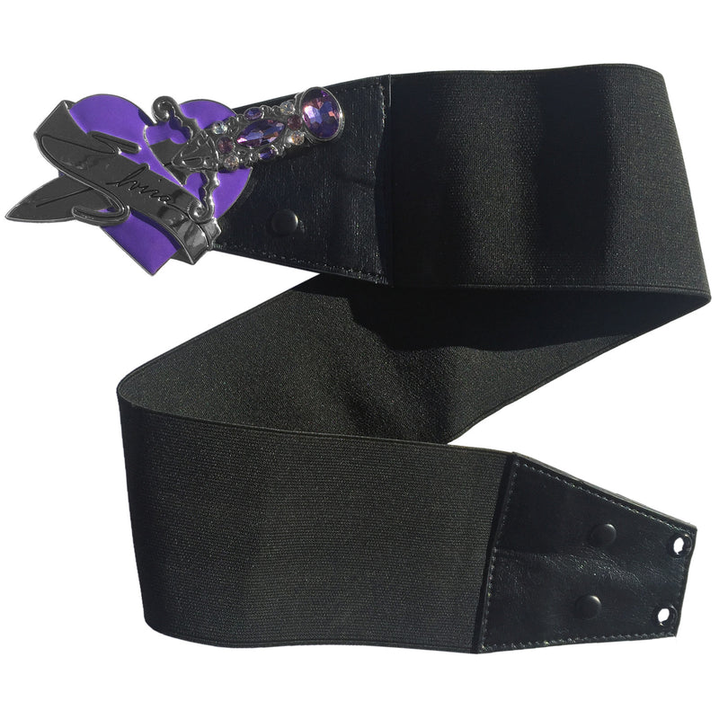 Elastic Belt-Elvira Dagger Purple