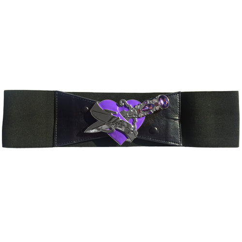 Elastic Belt-Elvira Dagger Purple