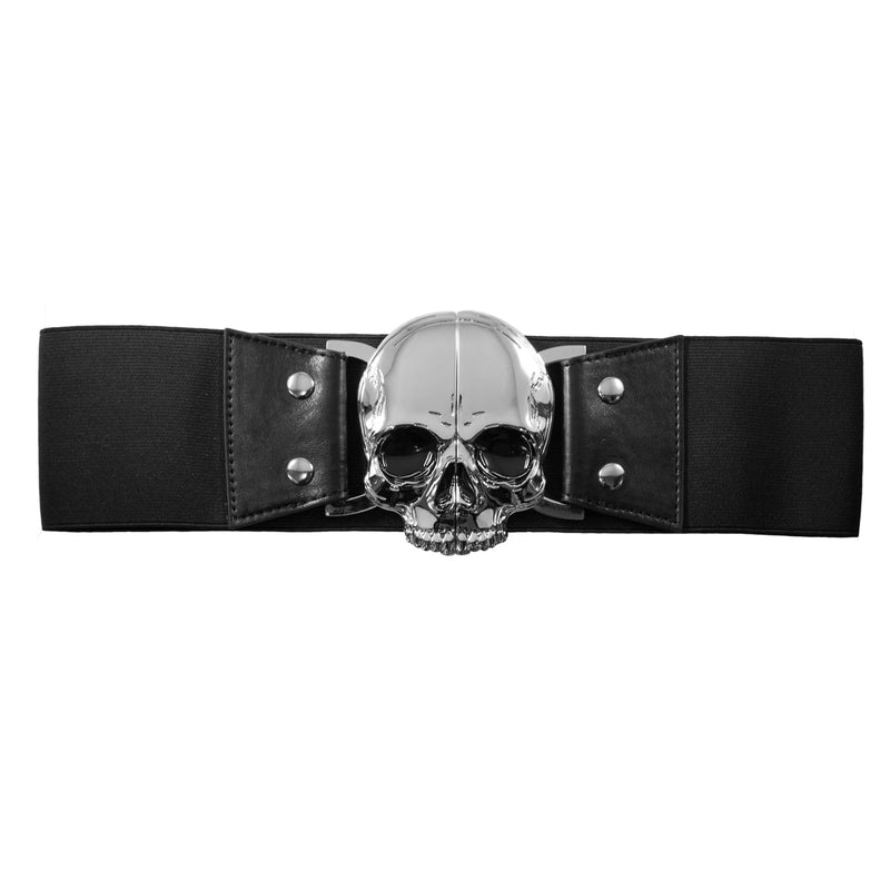 Elastic Belt-Skull Black