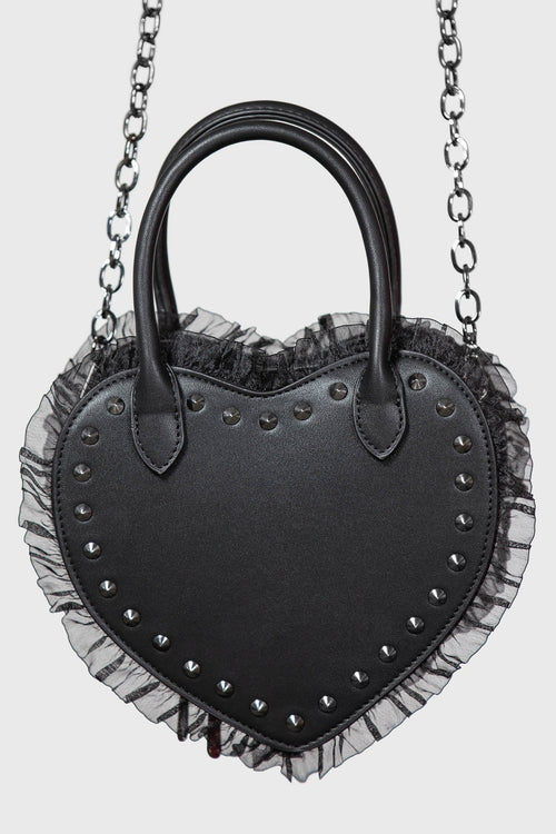 Babydoll Handbag Blk Heart