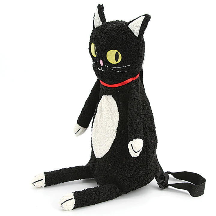 Black Cat Furry Backpack