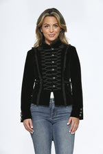 Black Velvet Military Tailed Jacket