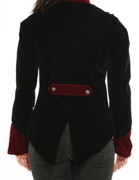 Black & Burgundy Velvet Jacket