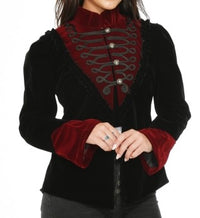 Black & Burgundy Velvet Jacket