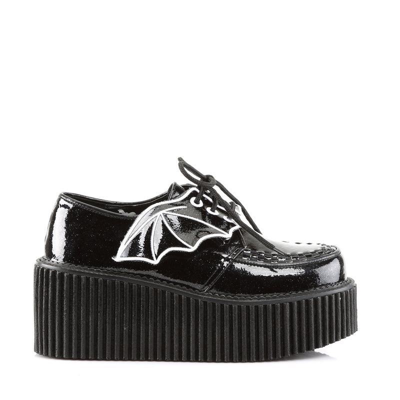 Creeper-205 Bat Wing Black Glitter