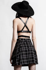 Crimson Daze Halter (Blood Tartan) Top