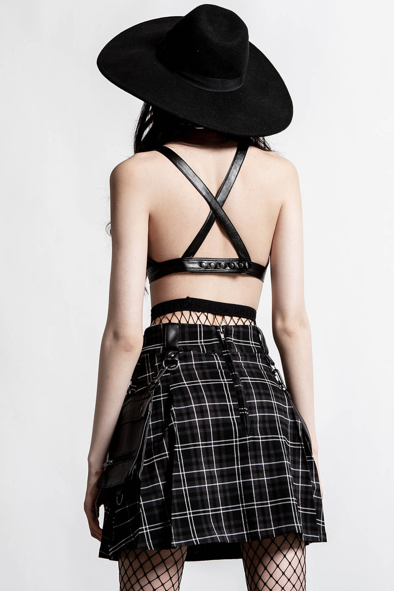 Crimson Daze Halter (Blood Tartan) Top