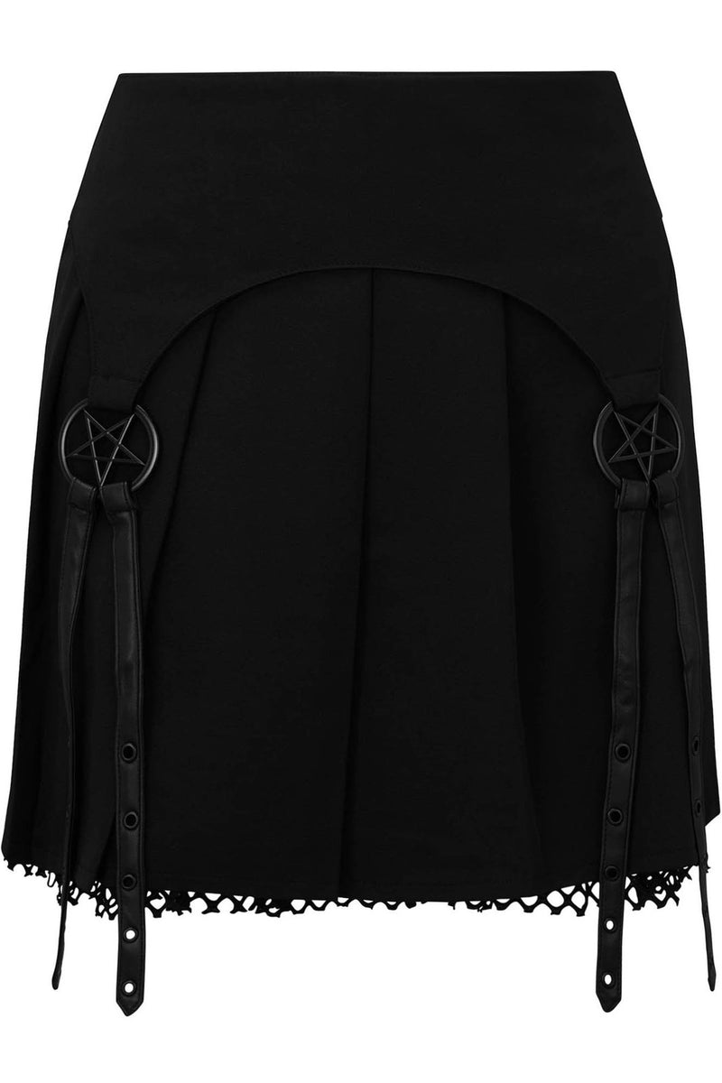 Crucifire Net Lined Mini Skirt