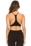 Criss Cross Black Ribbed Bralet
