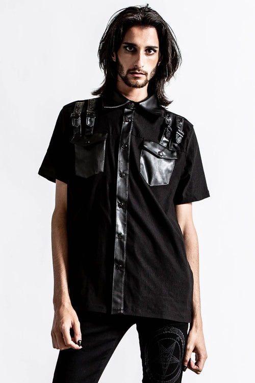 Daze Button Up Black