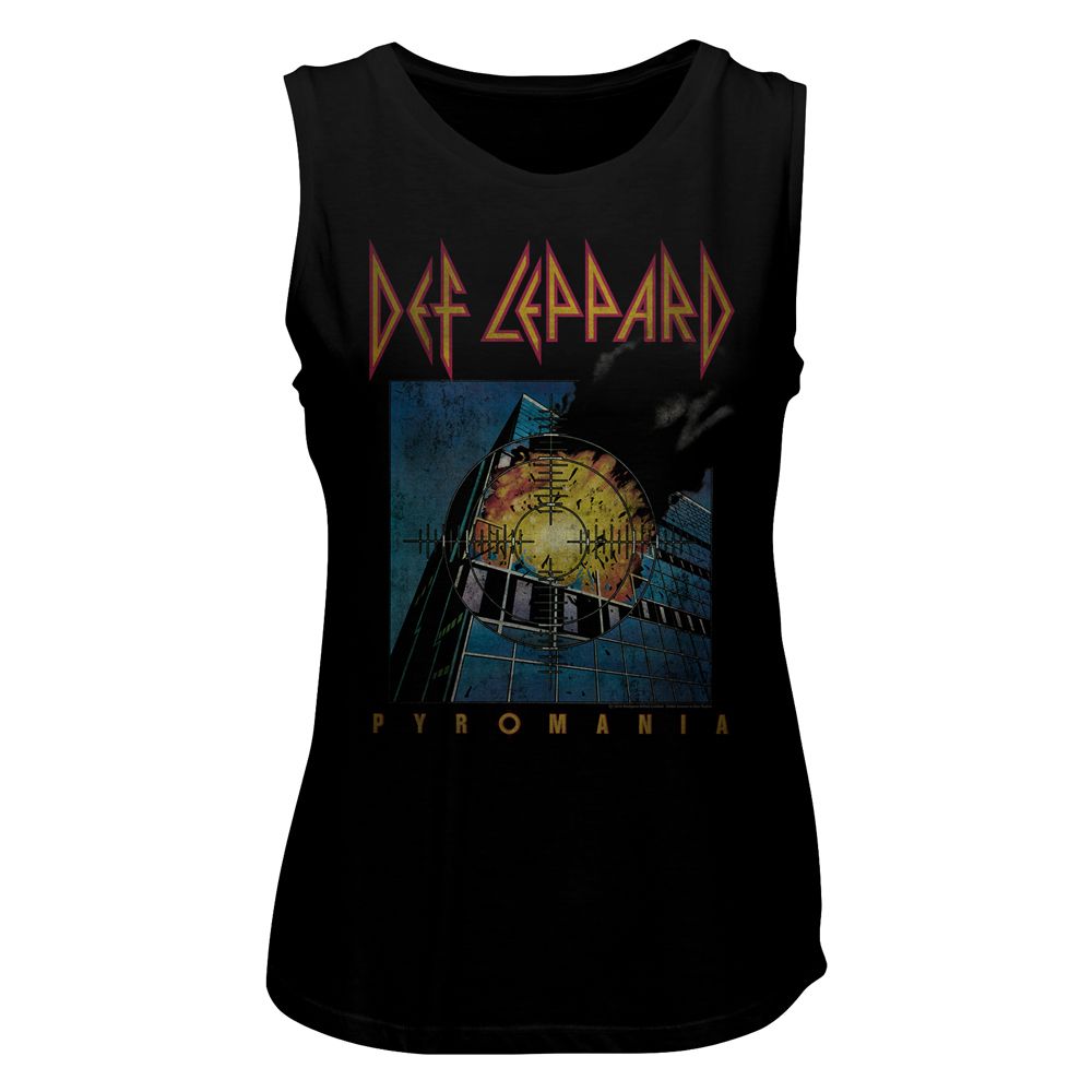 Def Leppard Faded Pyromania Muscle Tank