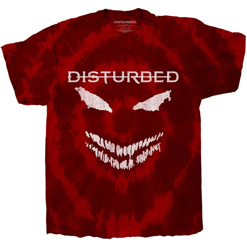Disturbed Scary Face Red Dip-Dye