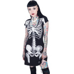 Skeleton White Flare Dress