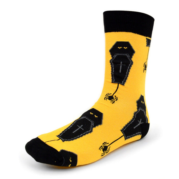 Halloween Coffin and Spider Socks